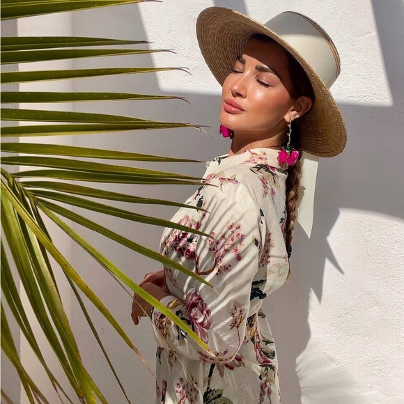 🦋 Bloggers Favorite 🦋 NWT ZARA 100% LINEN SHIRTDRESS ZW COLLECTION SIZE M - Picture 4 of 16